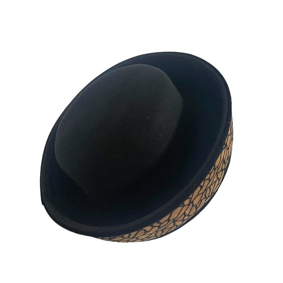 Vtg KOKIN New York Women 100% Wool Felt Rolled Brim Bollman Excello Black Hat - Picture 12 of 12